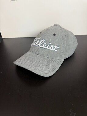 Titleist Golf Hat Grey Textured Logo Flex Fit
